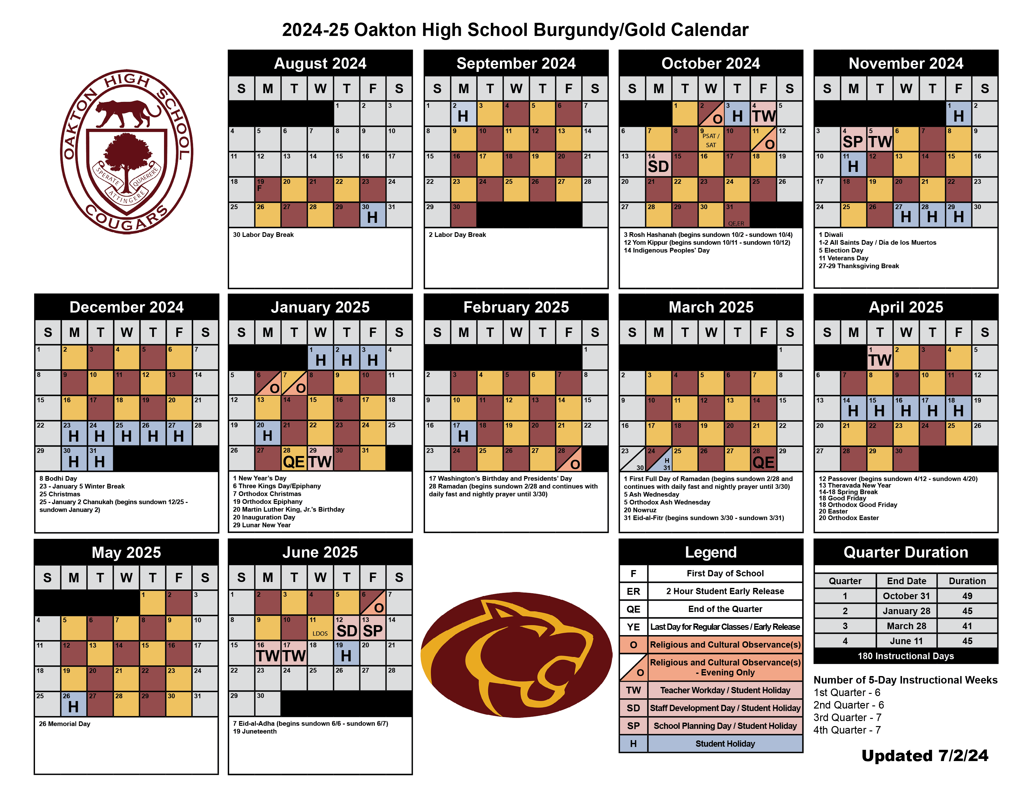 Fcps 2025-25 Employee Calendar